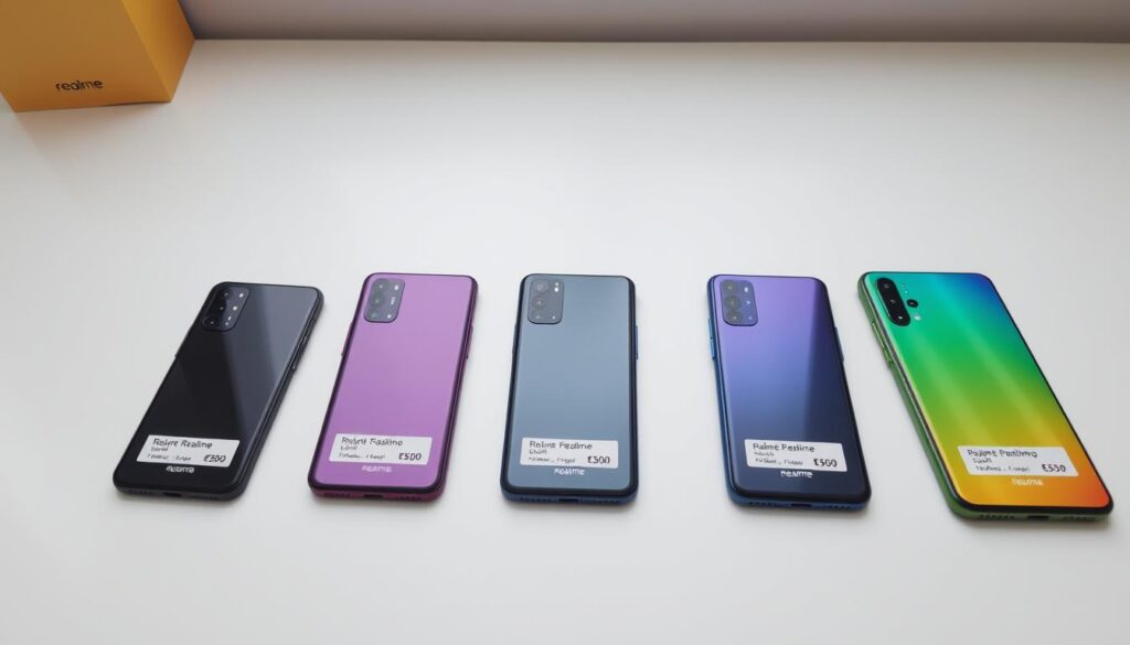 Budget Realme smartphones arranged by price in Bangladesh market