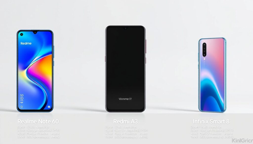 Comparison of Realme Note 60 with competitor phones in Bangladesh market