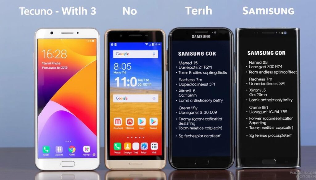 Comparison of Tecno phones with competitor brands in Bangladesh