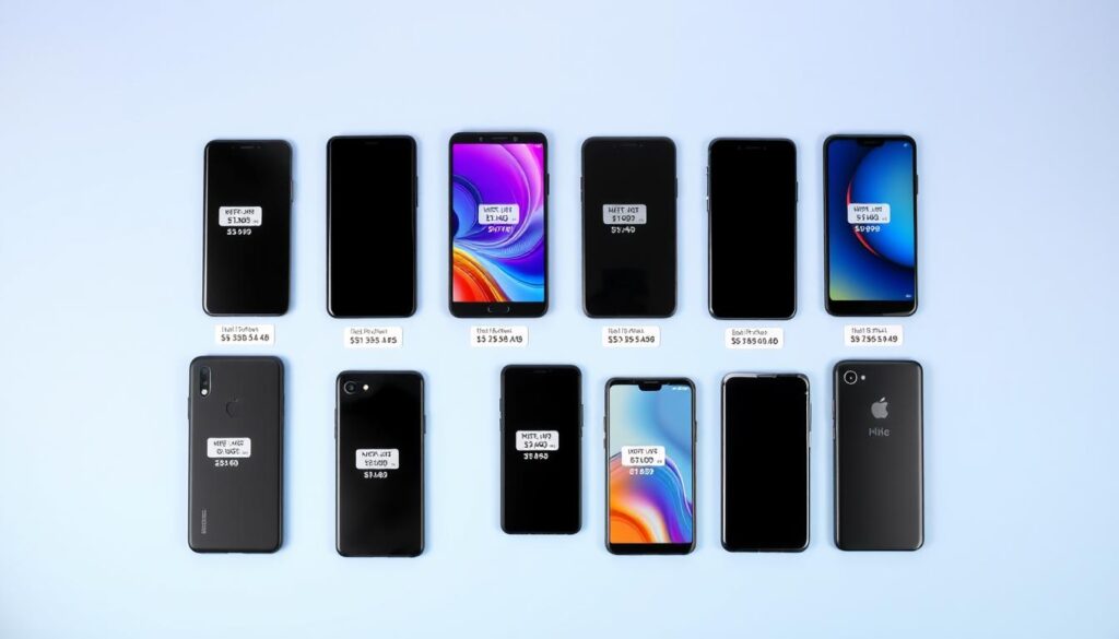 Different itel mobile phones arranged by price category in Bangladesh market