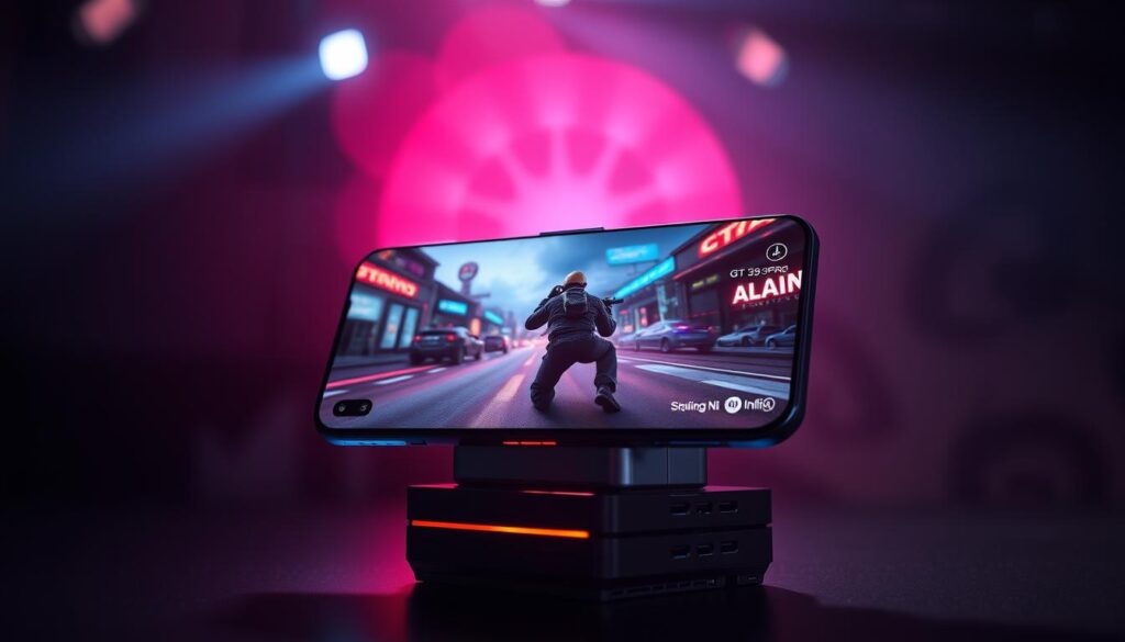 Infinix GT 30 Pro gaming smartphone showing its performance features and gaming capabilities