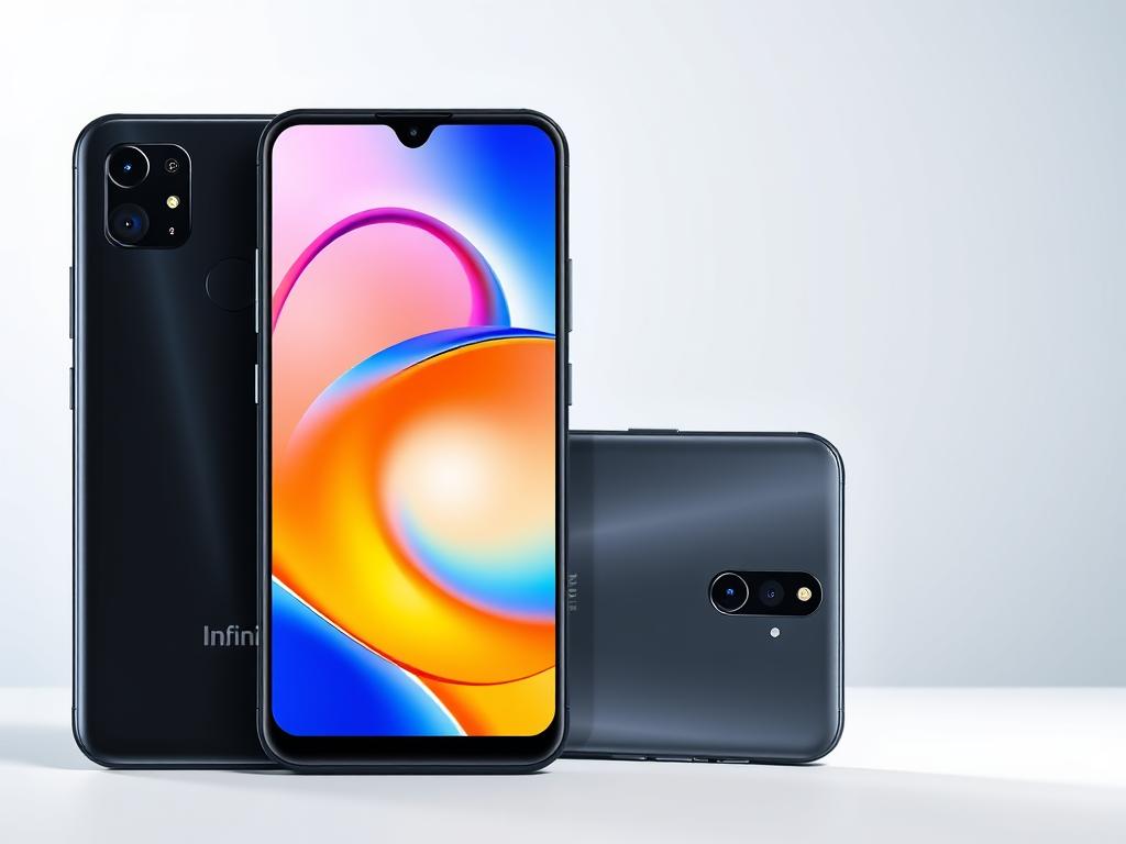 Infinix Hot 60 Pro smartphone displaying its camera and display features