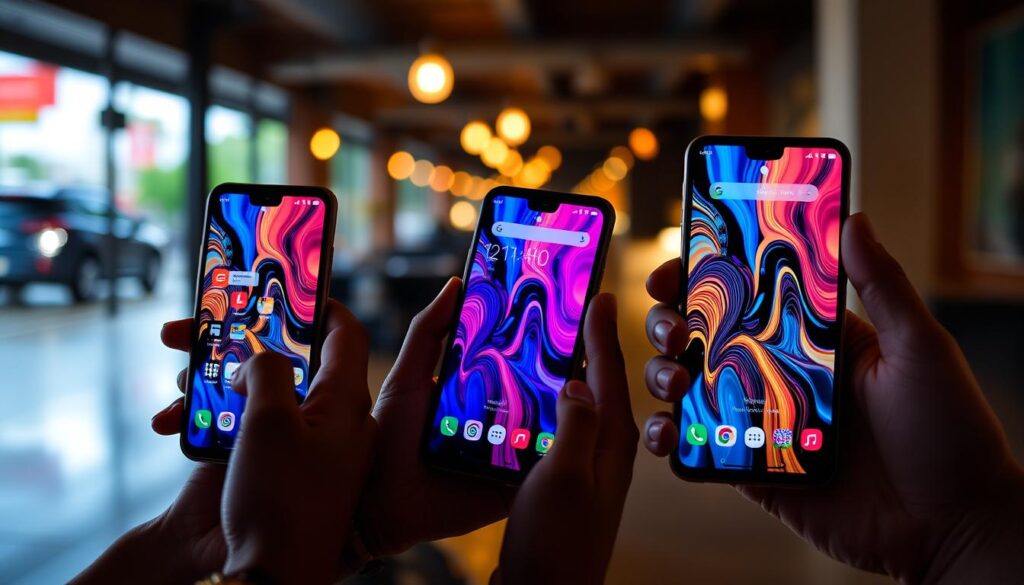 Infinix Note series smartphones showcasing their premium AMOLED displays with content