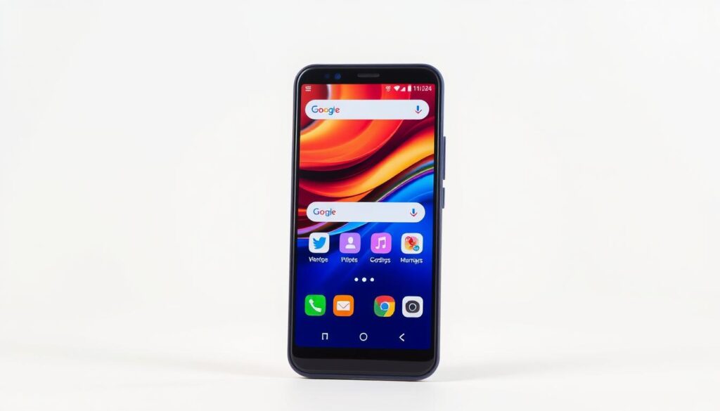 Itel A50C budget smartphone with display turned on