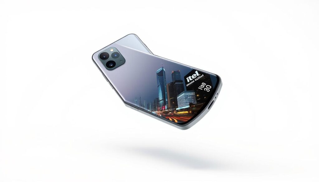Itel City 100 smartphone highlighting urban design