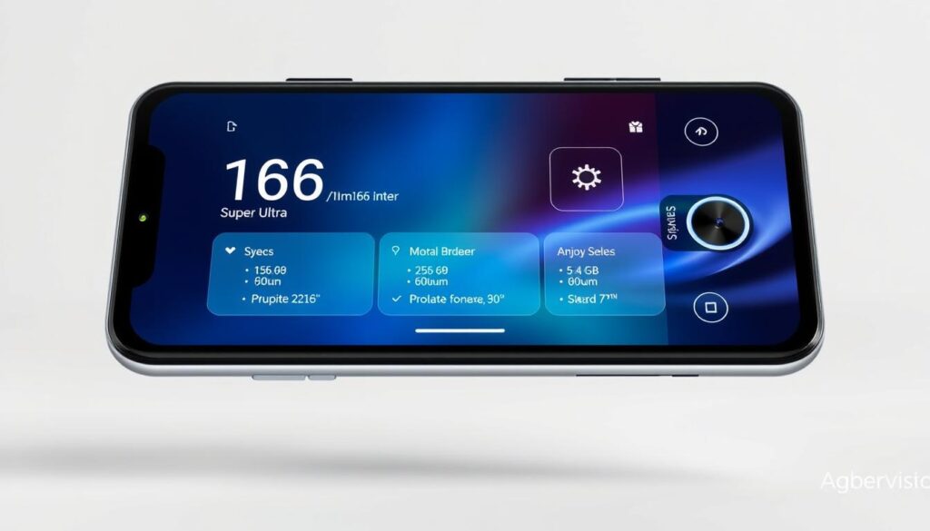 Itel Super 26 Ultra 256GB variant front view with specs display