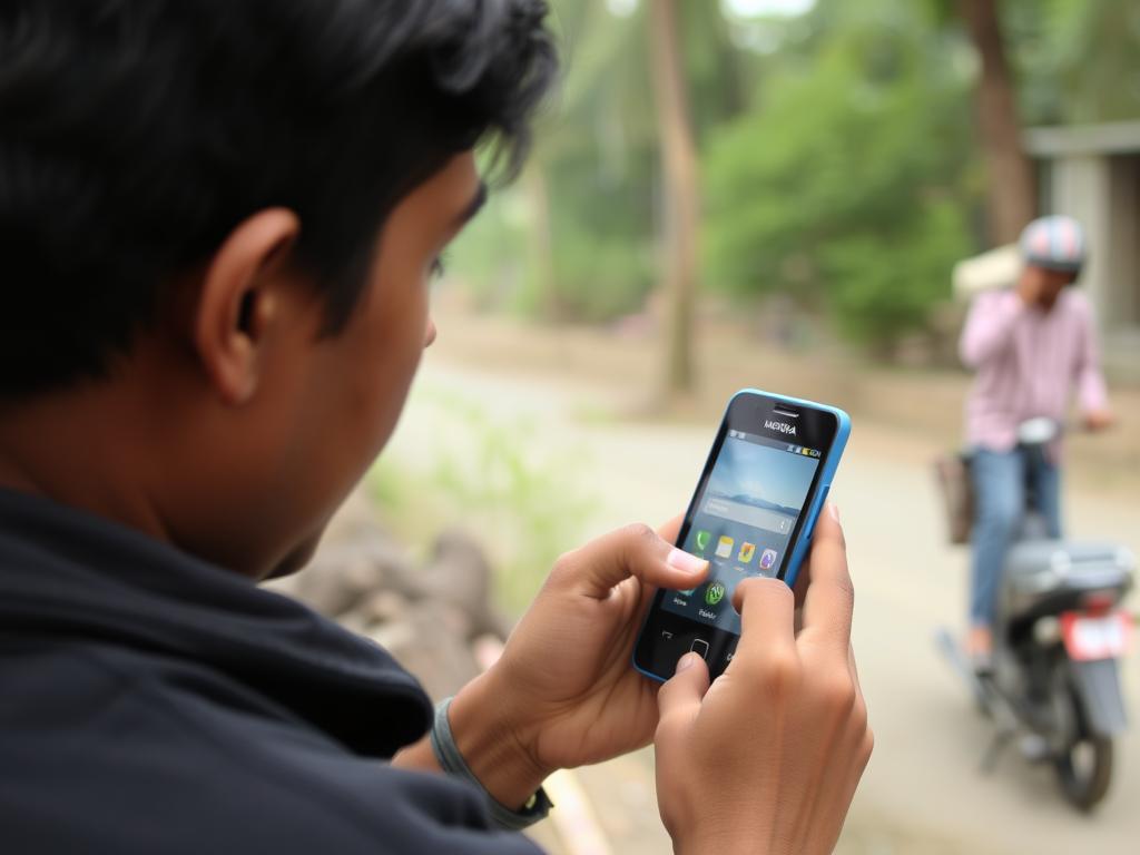 Nokia C22 smartphone being used in everyday situations