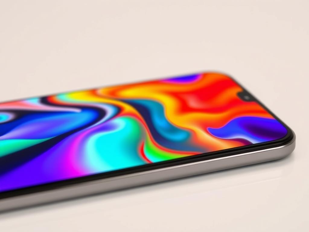 Oppo smartphone AMOLED display showing vibrant colors and high refresh rate
