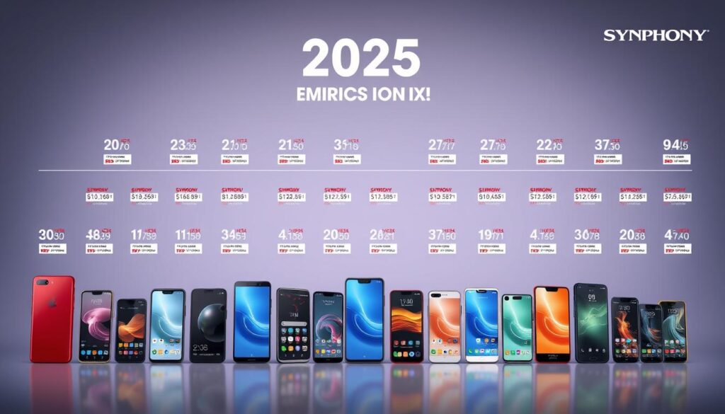 Symphony mobile phones lineup 2025 in Bangladesh
