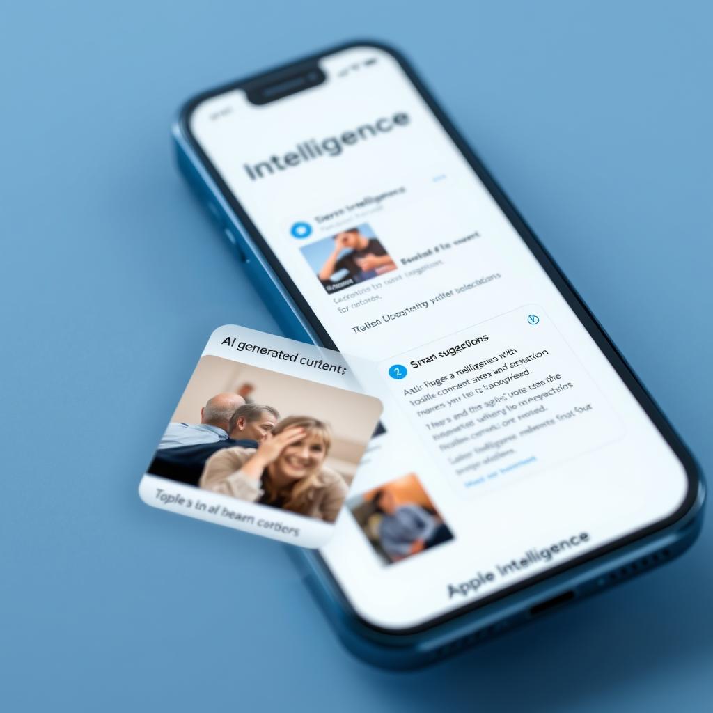 iPhone showing Apple Intelligence features iPhone showing Apple Intelligence features